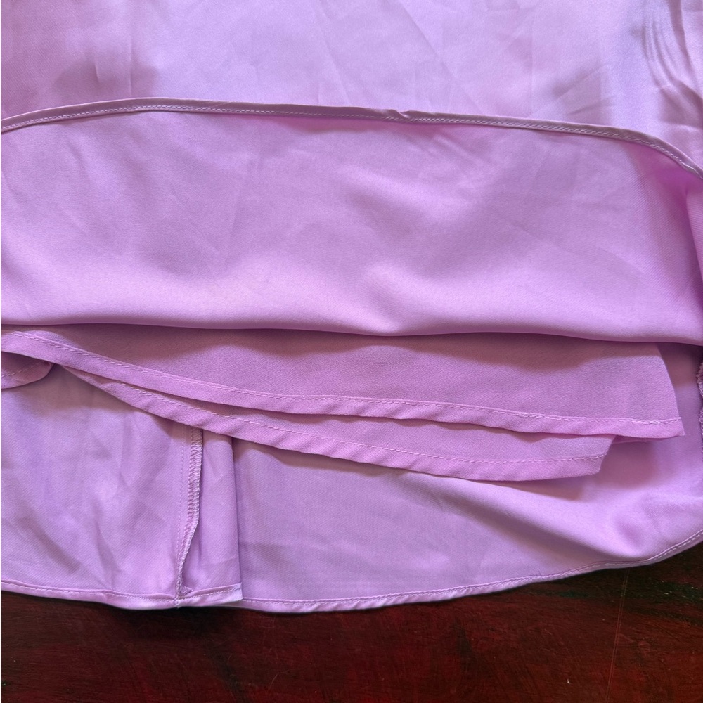 NWT ASTR ELLISON SATIN SWEETHEART MINI DRESS, ORCHID, MEDIUM - Picture 15 of 16